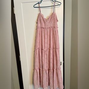 Altar’s Stare Pink Floral Maxi Dress - Medium